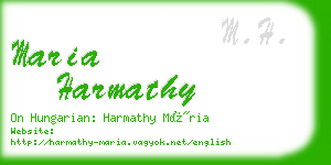 maria harmathy business card